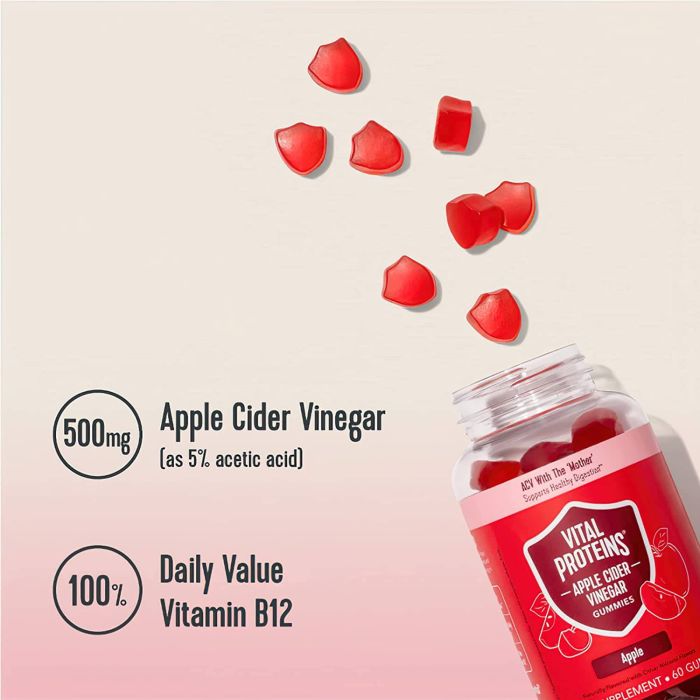 Vital Proteins Apple Cider Vinegar Gummies 60 Energy Boost Supplement
