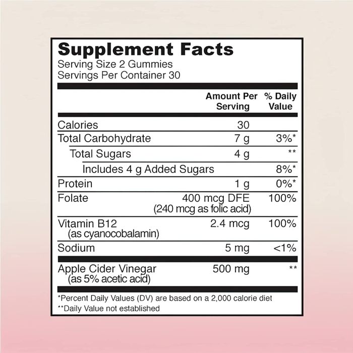 Vital Proteins Apple Cider Vinegar Gummies 60 Energy Boost Supplement