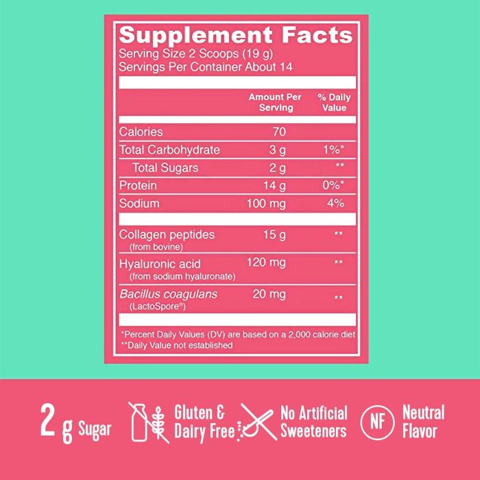 Vital Proteins Beauty Collagen Powder Supplement Nail Hair Skin Health