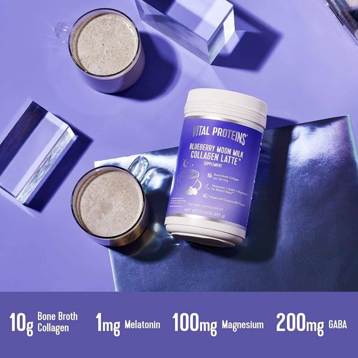 Vital Proteins Blueberry Moon Milk Collagen Latte Supplement 11.5 Oz