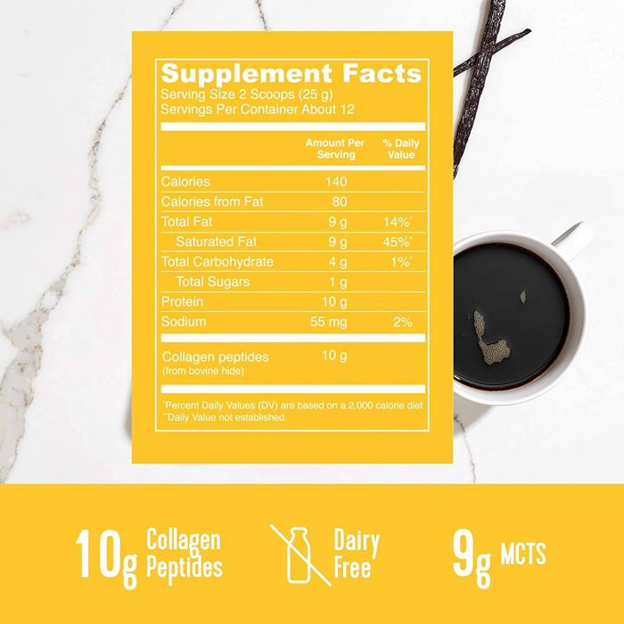 Vital Proteins Collagen Coffee Creamer Vanilla Flavored 10.6 Oz