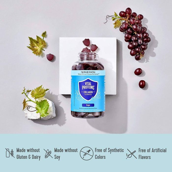 Vital Proteins Collagen Gummies 120 Grape Flavored Supplement