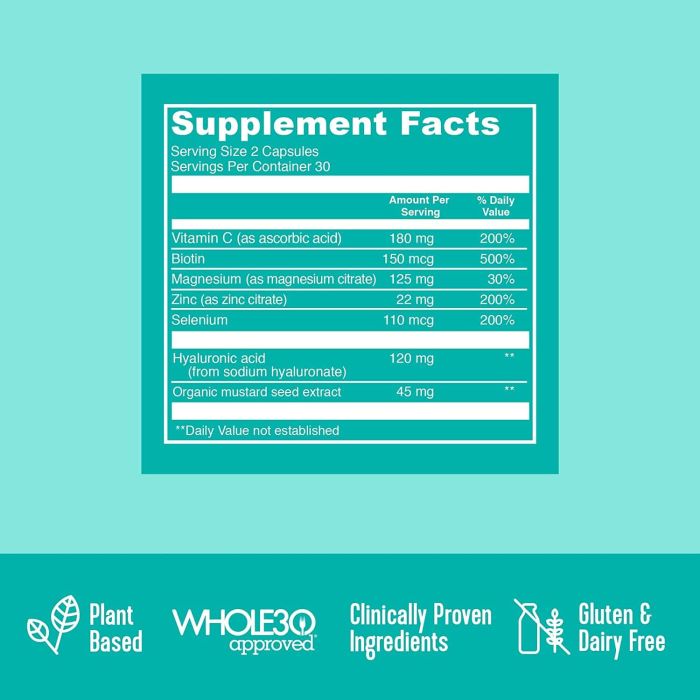 Vital Proteins Skin Hydration Boost Plant Based 60 Caps Gluten Free