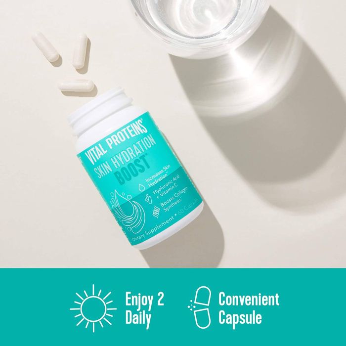 Vital Proteins Skin Hydration Boost Plant Based 60 Caps Gluten Free