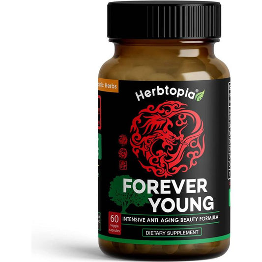 Herbtopia Forever Young Anti Aging Beauty Supplement 60 Veggie Caps