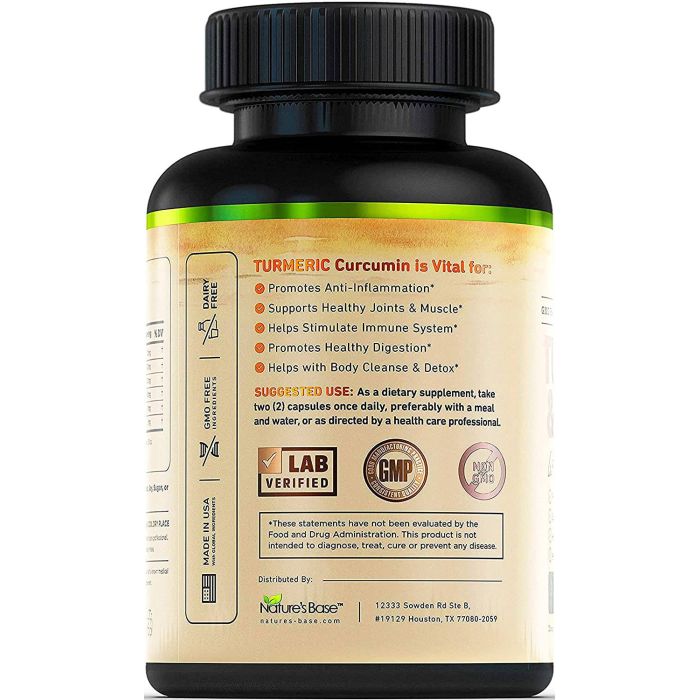 Turmeric Ginger Apple Cider Vinegar Gmo Free Supplement Nature's Base