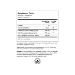 Front label of Swanson sugar-free elderberry immune syrup