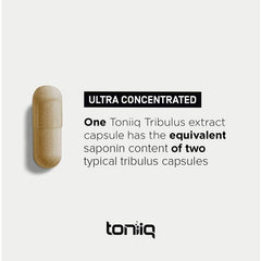 Toniiq Tribulus testosterone booster – plant-based supplement for improved strength and endurance.