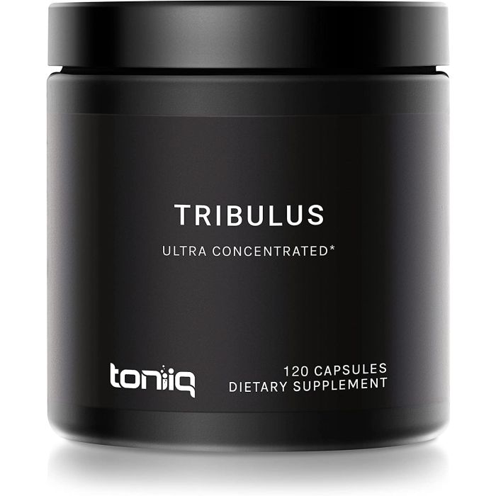 Toniiq Ultra Concentrated Tribulus Testosterone Booster – 120 capsules for energy and muscle support.