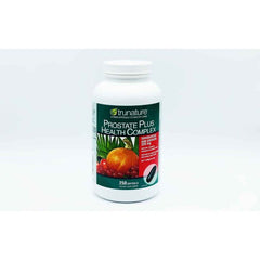 TruNature Prostate Plus packaging with gluten- and lactose-free icons