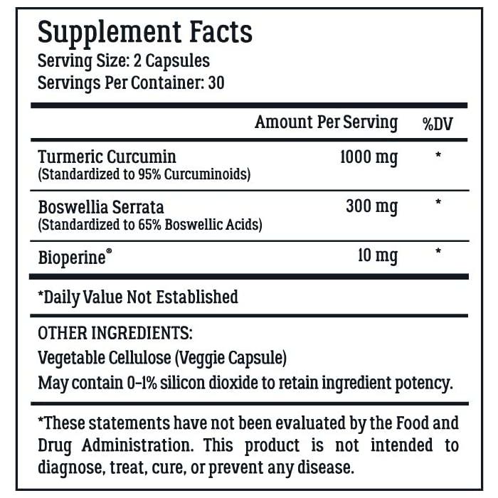 Live Conscious CurcuWell Turmeric Boswellia Joint Support 60 Caps