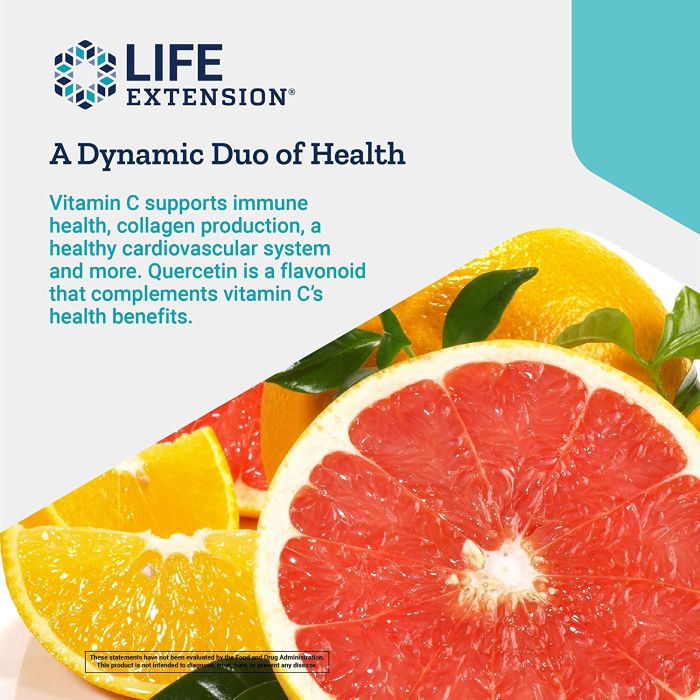 Life Extension Vitamin C Bio Quercetin Phytosome Gluten Free Vegitabs
