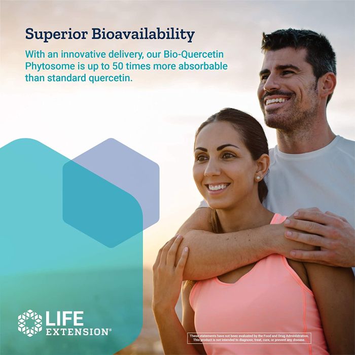 Life Extension Vitamin C Bio Quercetin Phytosome Gluten Free Vegitabs