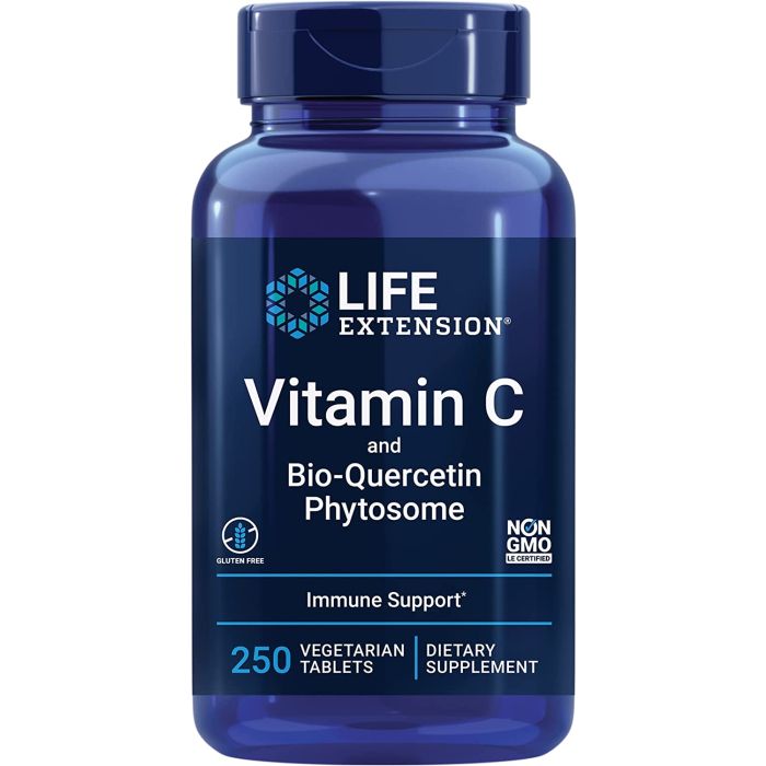 Life Extension Vitamin C Bio Quercetin Phytosome Gluten Free Vegitabs