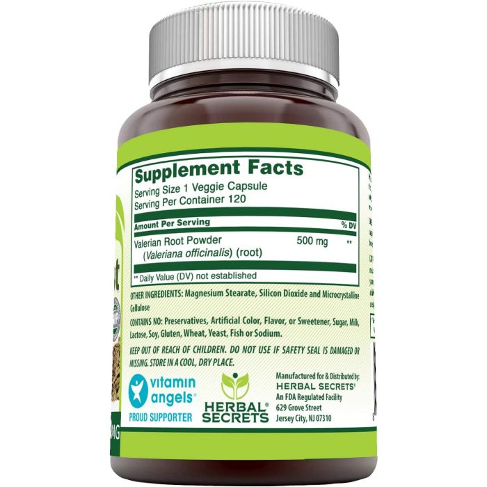 Vegan capsule bottle – Herbal Secrets calming aid for sleep and stress relief