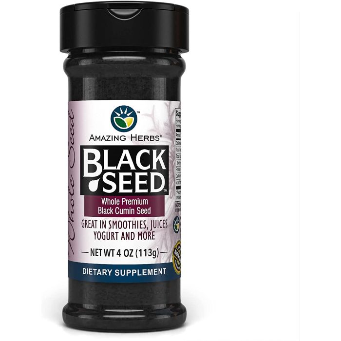 "Amazing Herbs Whole Black Cumin Seed – 16 oz ground powder, immune and digestive support"