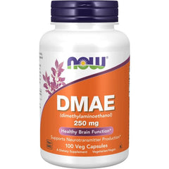 NOW DMAE Dimethylaminoethanol 250mg Healthy Brain Function 100 Caps