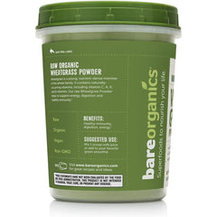 Wheat Grass Powder 8 Oz BareOrganics Vitamin C A K Vegan Gluten Free