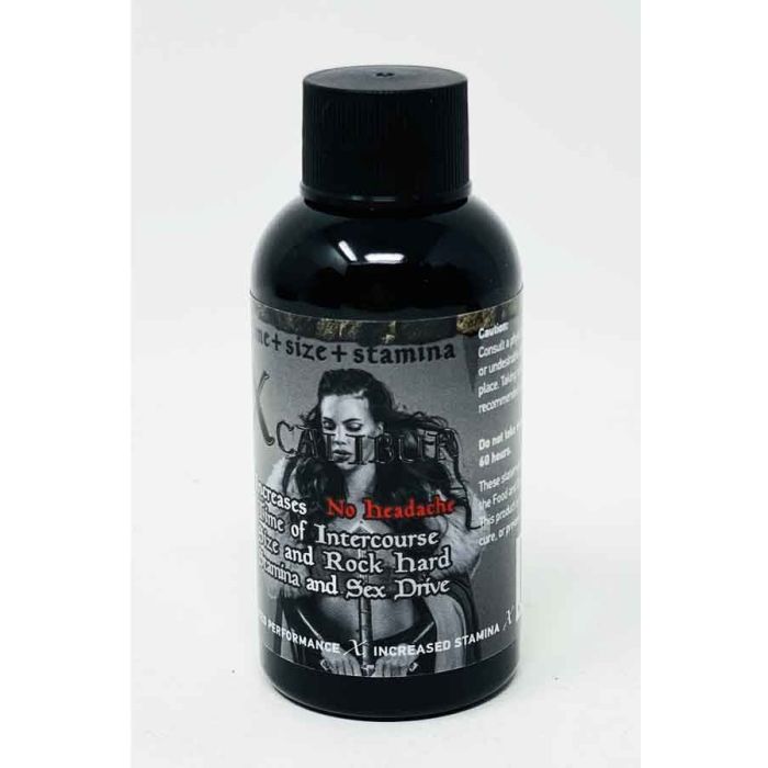 Supplement facts label of Xcalibur Shot 11000mg – made in USA