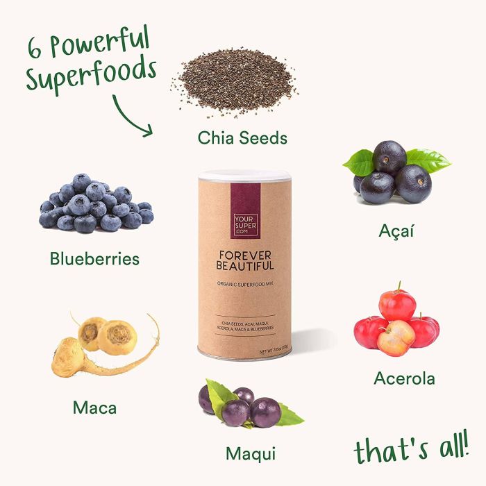 Your Super Forever Beautiful Mix – skin and hair support with acai and blueberry