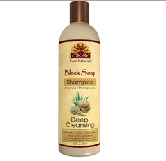 OKAY African Black Soap Shampoo Deep Cleansing 12oz / 355ml - supplementcorner