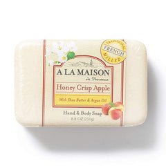 A La Maison Moisturizing Hand Body Soap Bar Honey Crisp Apple 8.8 Oz - supplementcorner