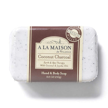 A LA MAISON Coconut Charcoal Bar Moisturizing Hand Soap 8.8 Oz - supplementcorner