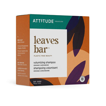 Attitude Leaves Bar Volumizing Shampoo Bar Orange Cardamom 4oz - supplementcorner