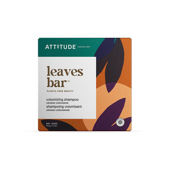 Attitude Leaves Bar Volumizing Shampoo Bar Orange Cardamom 4oz - supplementcorner