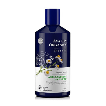 Medicated Anti Dandruff Shampoo 14 Oz Avalon Organics Therapy - supplementcorner