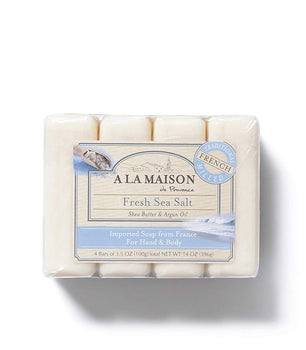 A La Maison Fresh Sea Salt Moisturizing Bar Soap 4 Ct 3.5 Oz - supplementcorner