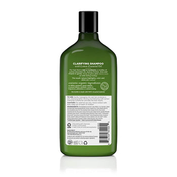 Shampoo Clarifying Lemon 11 Oz Plant Based Avalon Organics - supplementcorner