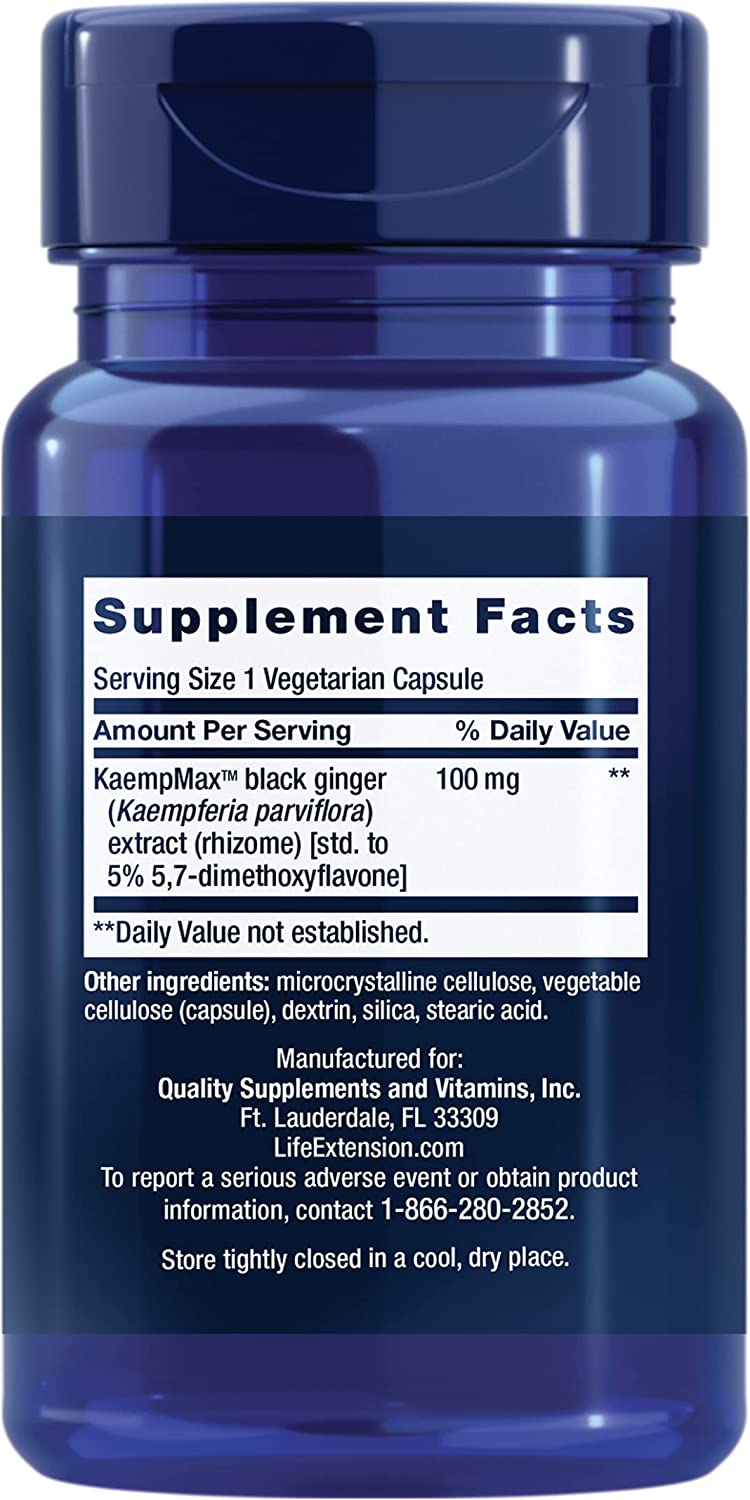 Life Extension Male Vascular Sexual Support 30 Veggie Caps Non GMO - supplementcorner.com