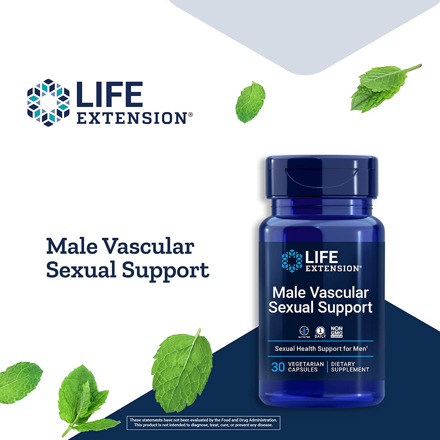 Life Extension Male Vascular Sexual Support 30 Veggie Caps Non GMO - supplementcorner.com