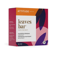 Attitude Leaves Bar Nourishing Shampoo Bar Sandalwood 4oz Cruelty Free - supplementcorner