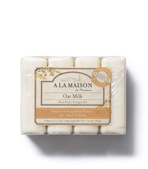 A La Maison Oat Milk Natural Moisturizing Hand Bar Soap 4 Ct 3.5 Oz - supplementcorner