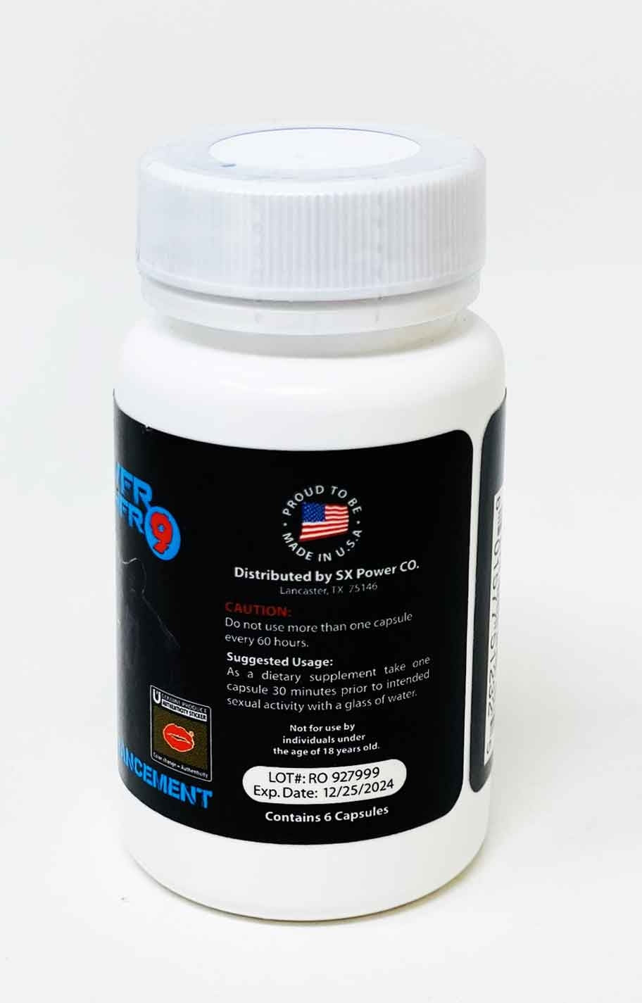 Power Panther 9 Male Sexual Enhancement 6ct Pills Bottle - supplementcorner.com