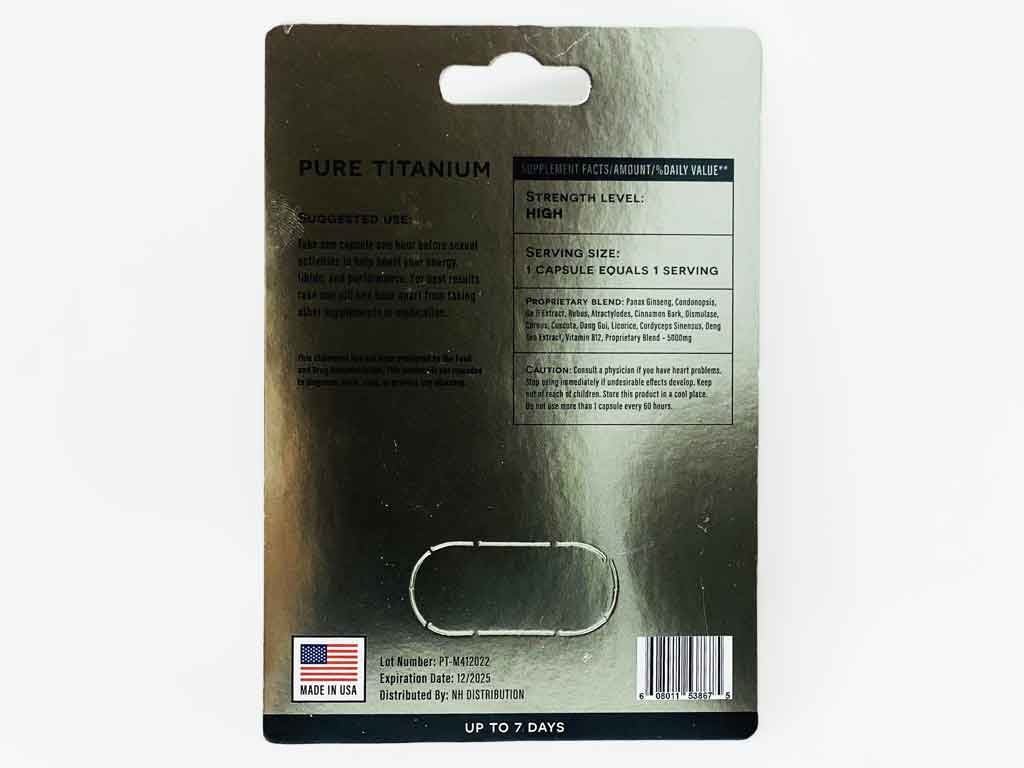 Pure Titanium Ti Male Sexual Enhancement Black Silver Pill - supplementcorner.com