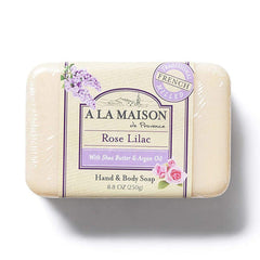 A La Maison Rose Lilac Moisturizing Hand Body Bar Soap 8.8 Oz - supplementcorner