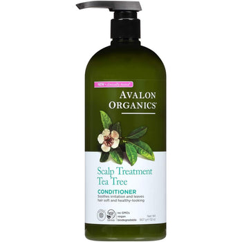 Scalp Treatment Tea Tree Conditioner 32 Oz Avalon Organics Vegan - supplementcorner