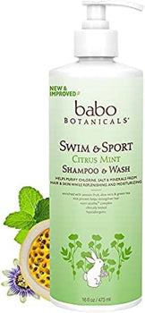 Babo Botanicals Swim Sport Citrus Mint Passion Fruit Shampoo Wash 16oz - supplementcorner