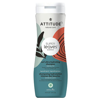 Attitude Super Leaves Curl Ultra Hydrating Shampoo Shea Butter 16 oz - supplementcorner