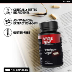 Weider Prime Testosterone Supplement for Men 120 Capsules - supplementcorner.com