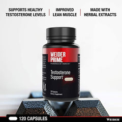 Weider Prime Testosterone Supplement for Men 120 Capsules - supplementcorner.com