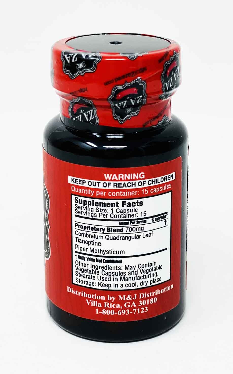 Za Za Red Extra Strength 700mg Energy 15 Pills Bottle - supplementcorner.com